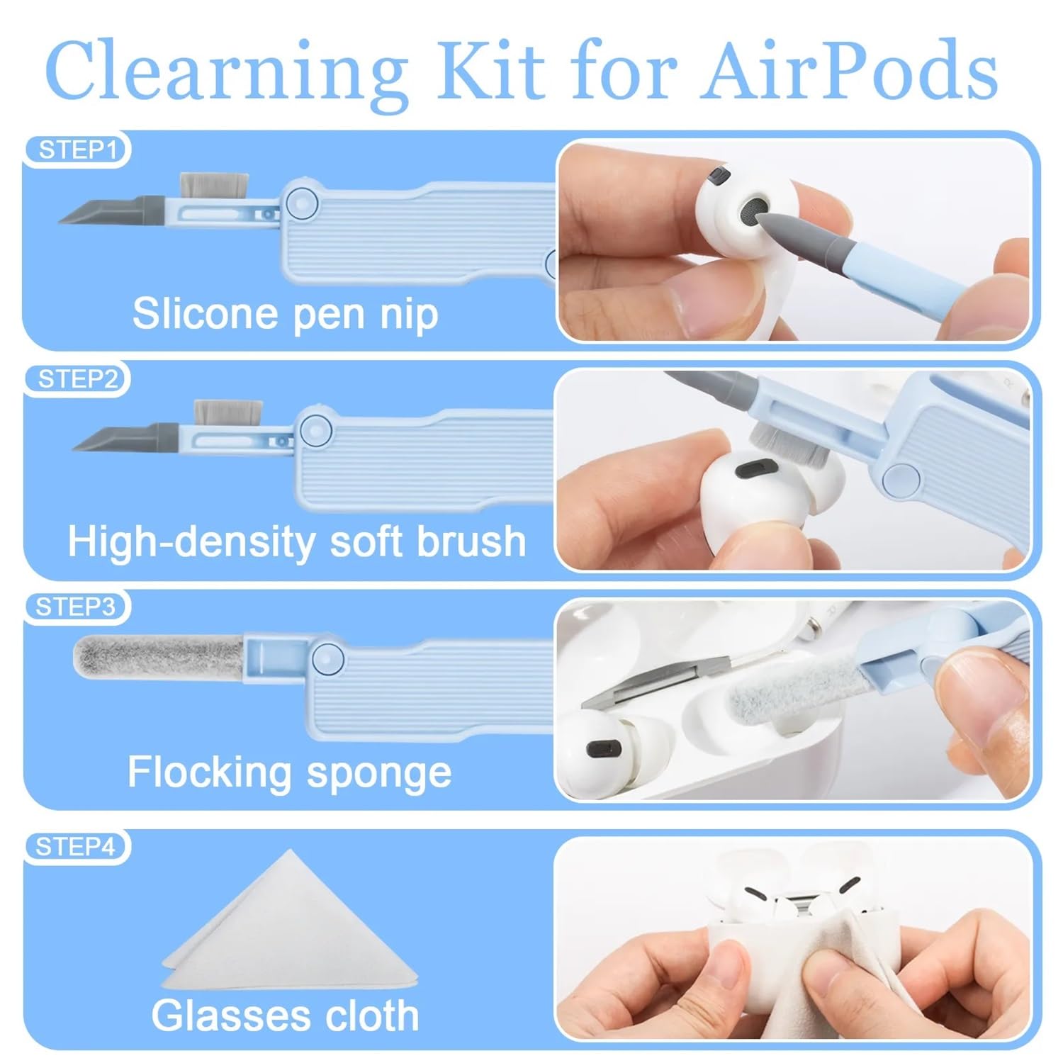 7 in 1 Electronic Keyboard Cleaner kit, Keyboard Cleaning Kit, Laptop Cleaner with Brush, Portable Multifunctional Cleaning Tool for Airpods