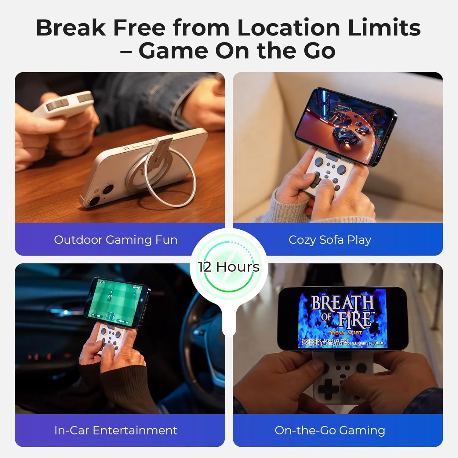 GameSnap M4 Mini Bluetooth Mobile Gaming Controller (Android, iPhone & Switch)